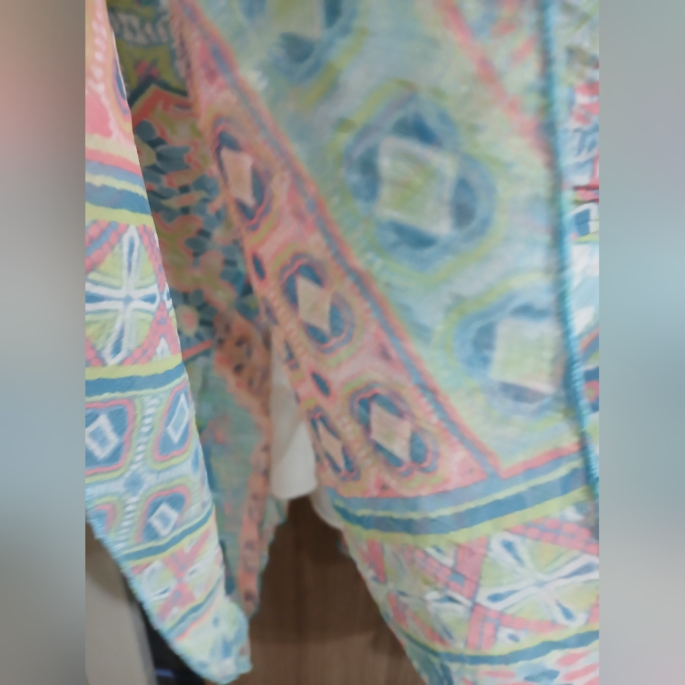 Ruby Rd. Light Blue Multi-Print Summer Skirt - Picture 2 of 5